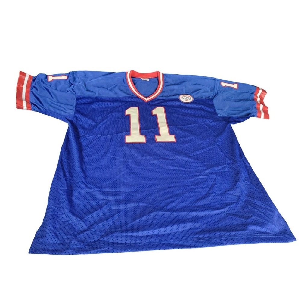 Vintage New York Giants Simms 11 Jersey Mens Sz 56 Blue Spider 43 Sportswear VTG